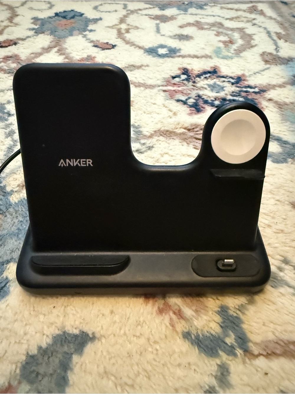 Anker Black Wireless Charging Dock for iPhone, AirPods, USB input, Apple Watch